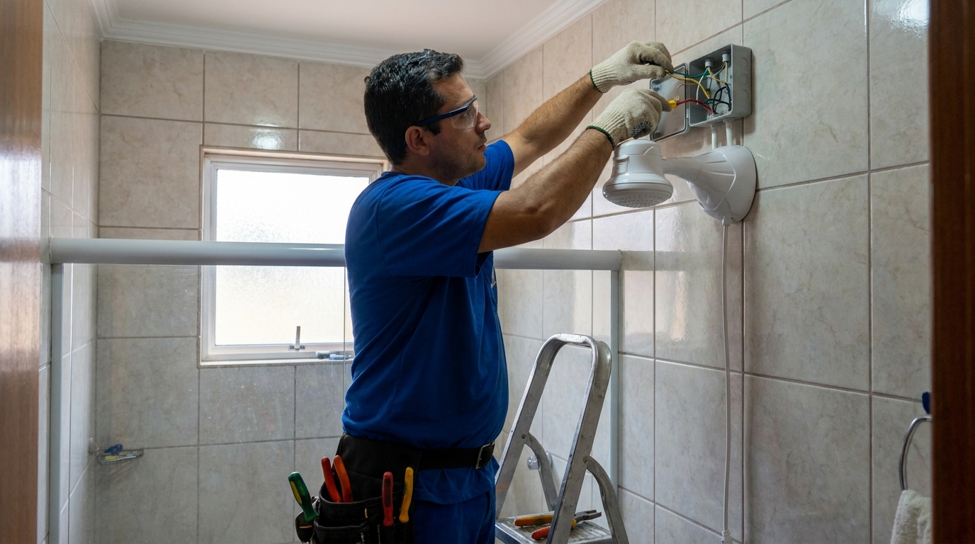 Instalacao de chuveiro eletrico profissional em Mogi das Cruzes‑SP